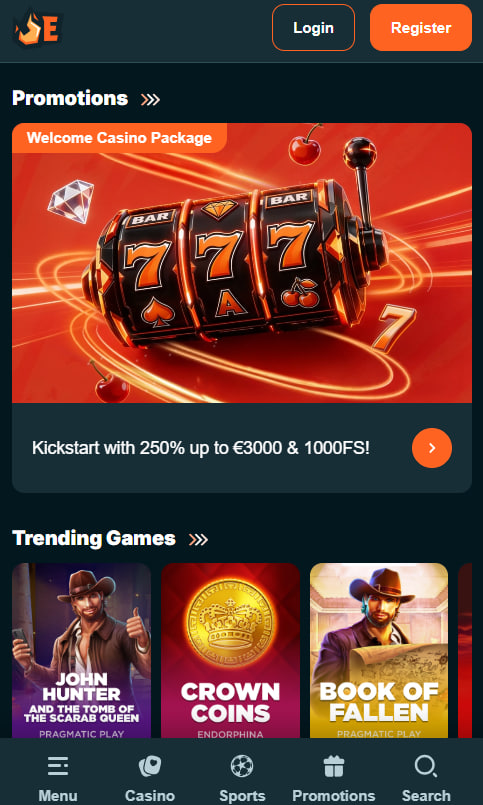 EmberBet Casino mobile