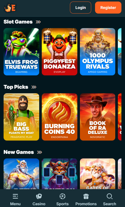 EmberBet Casino mobile